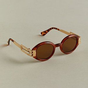 NEW UO 70s Steampunk Retro Round Sunglasses, Tortiseshell, NWT